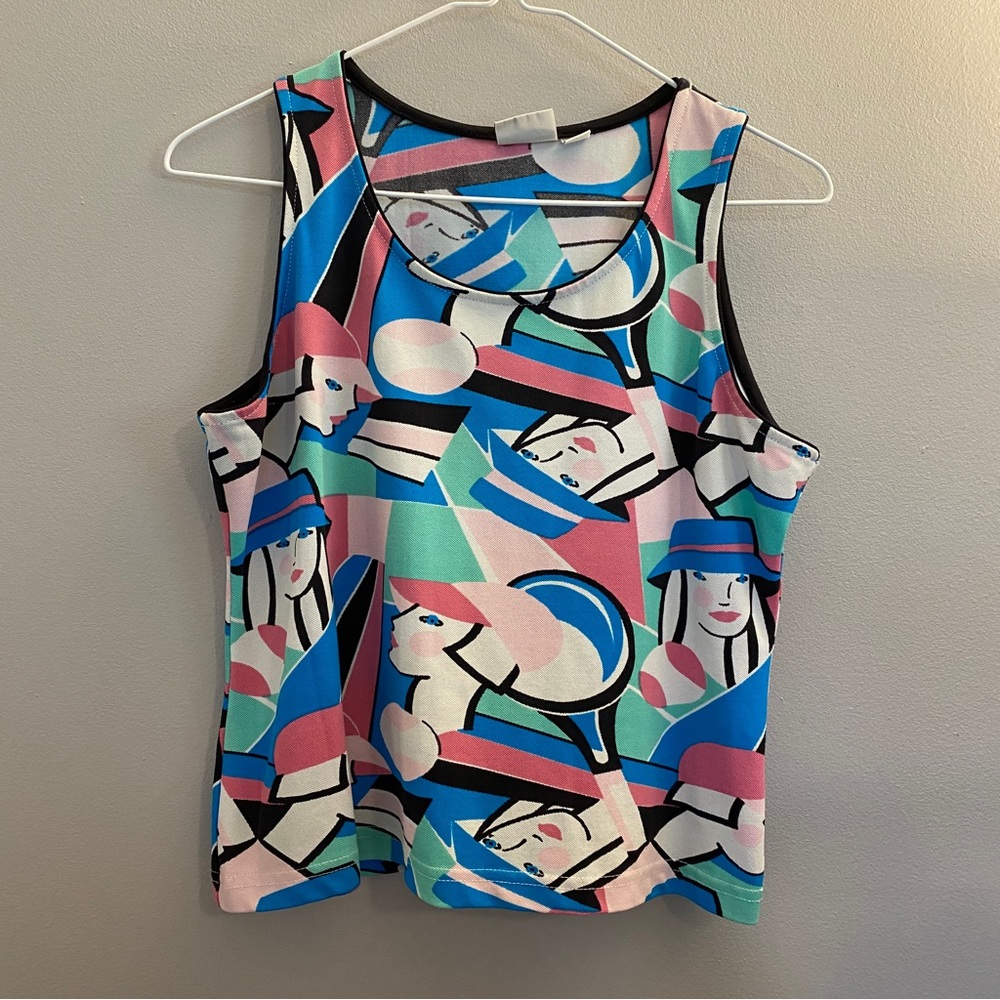 Vintage Tail Tennis Theme Crop Top